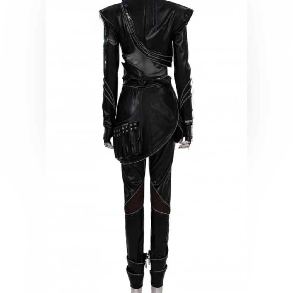 Kpop Demon Hunters - Rumi Women Black Battle Suit Costume Full Set With Wig - Picture 5 of 16